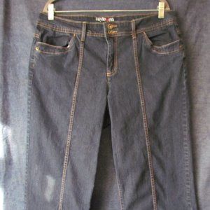 Style & Co Long Jean Shorts with Tan Stitching Size 16